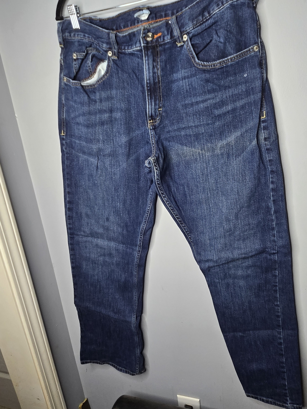 Lee Modern Series L63 Relaxed Fit Bootcut Jeans  36x32 Dark Wash Stretch Denim